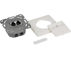 LogiLink NP0128 - Cat.6A tinklo lizdas UP 2x RJ45 ekranuotas grynai baltas