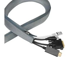 LOGILINK KAB0072 Kabelio mova su užtrauktuku Poliesteris Ø 30 mm pilkas 2m