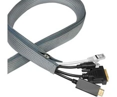 LOGILINK KAB0073 Kabelio mova su užtrauktuku Poliesteris Ø 50 mm pilkas 1m