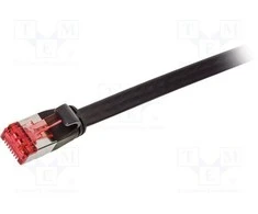 „LogiLink FLD“, „Cat 6A“, 0,5 m, juodas (CF2023S)