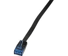 LOGILINK CF2073U LOGILINK - Komutacinis kabelis Flat Cat.6A U/UTP SlimLine juodas 5m