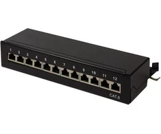 LogiLink Patchpanel Tisch/Wand Cat.6 STP 12 Ports, Juodas – NP0017