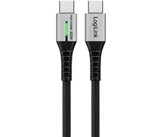 LogiLink USB-C 480 Mb/s, 100W 2,0 m pintas juodas