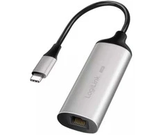 Adapteris USB LogiLink USB-C - RJ-45 Sidabrinė (UA0456)