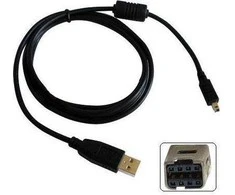 Logo USB kabelis (2.0), USB A M - 8-pin M, 31179, 1.8m, juoda, blister, MINOLTA
