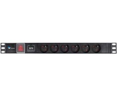 Lanview Listwa zasilająca LOGON TUPS047 ochrona przeciwprzepięciowa 6 gniazd 1,5 m