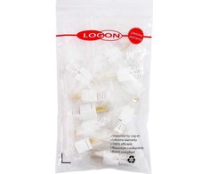 LOGON TWP8P8TP wtyczka RJ-45 Permatomas, Baltas, Geltonas