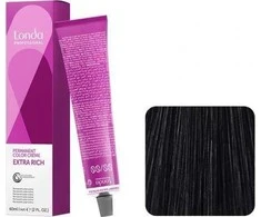 Londa Professional Londacolor Permanent Hair Dye 2/0 Juodas, 60 ml