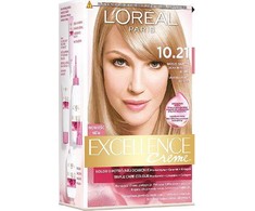 „L'Oreal Paris Excellence Creme“ 10.21 „Labai labai šviesi perlų blondinė“.