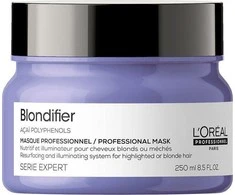 L'Oreal Professionnel Serie Expert Blondifier Acai Polyphenols plaukų kaukė, atkurianti ir skaistinanti odą, 250 ml