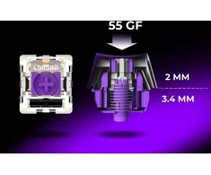 LORGAR KBP7075W, Wireless 75% Mechaninė klaviatūra žaidimams Pro, Juodas/geltona, EN išdėstymas
