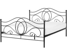 Beliani Metalinė lova LYRA 140 x 200 cm, juoda