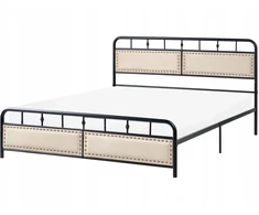 Beliani Metalinė lova BREUILLET 160 x 200 cm juoda