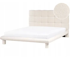 Beliani Lova Boucle CRESSAT 160 x 200 cm, kreminės baltos spalvos