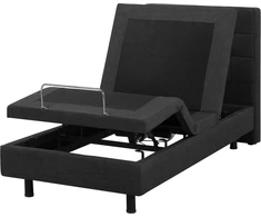 Beliani Reguliuojama lova DUKE 80 x 200 cm tamsiai pilka