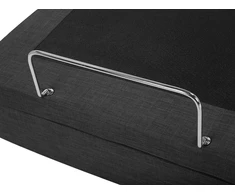 Beliani Reguliuojama lova DUKE 80 x 200 cm tamsiai pilka