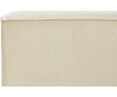Beliani Švelni corduroy lova LINARDS 180 x 200 cm smėlio spalvos