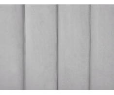 Beliani Velvetinė lova AMBILLOU 140 x 200 cm šviesiai pilka