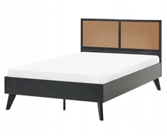 Beliani Technorattano lova MONPAZIER 120 x 200 cm juoda