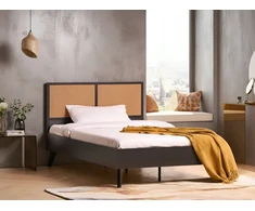Beliani Technorattano lova MONPAZIER 120 x 200 cm juoda