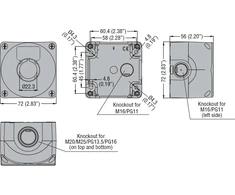 Lovato Electric 1 skylės dėklas 22mm baltas IP67 (LPZP1A8)