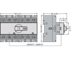 Lovato Electric 6 vnt. sankaba I-0-II sistemai iš 63A (GAX5001)