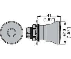 Lovato Electric Avarinio mygtuko pavara raudona, išjungiama patraukiant, be apšvietimo (LPCB6744)
