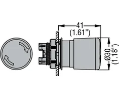 Lovato Electric Avarinio mygtuko pavaros mechanizmas raudonas, sukamas, be apšvietimo (LPCB6634)