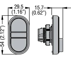 Lovato Electric Dvivietis žalias / raudonas O- ir pats grįžimas / butas (LPCB7223)