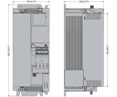 Lovato Electric III fazės apgręžiklis 7.5kW Uwe = 3x400- 480V, Uwy = 3x400- 480V / 17A EMC filtras (VLB30075A480)