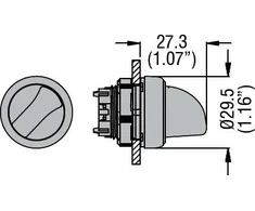 Lovato Electric Jungiklio pavara, 2 padėčių, geltona, su foniniu apšvietimu, negrįžtamoji (LPCSL1205)
