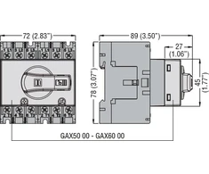 Lovato Electric Mechaninis blokavimas I-0-II perjungimo sistemoms, į GA016A-GA040A (GAX5000)