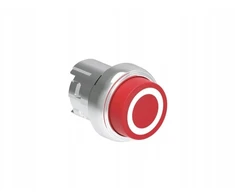 Lovato Electric Metalinis mygtukas fi22mm išsikišęs automatinis grąžinimas su simboliu 0 raudonas LPSB2104