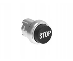 Lovato Electric Metalinis mygtukas, 22 mm skersmens, išsikišęs, automatinis grįžimas, su STOP simboliu, juodas LPSB2132
