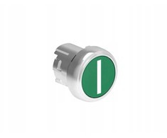 Lovato Electric Metalinis mygtukas, 22 mm skersmens, dengtas, automatinio grąžinimo su simboliu I, žalias LPSB1113