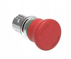 Lovato Electric Metalinis grybo formos mygtukas, atrakinamas pasukant, 40 mm skersmens, pagal ISO13850, raudonas LPSB6644