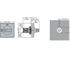 Lovato Electric Rankinis įrenginys geltonam jungikliui / raudonam užraktui UL508A (GAX64)