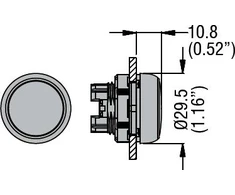 Lovato Electric Signalinės lempos galvutė 22mm raudona (LPL4)