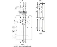 Lovato Electric Tiesioginis starteris korpuse su 4 -6.5A motorizuotu jungikliu ir 400V AC 3k W kontaktas (M2P00911400A8)