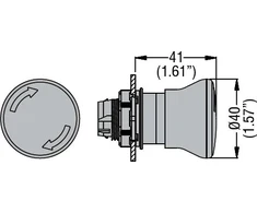Lovato Electric Važiuokite raudonu saugos mygtuku sukdami atgal (LPCBL6644)