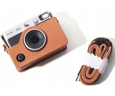 Loveinstant 5in1 rinkinys: dėklas + stiklas + albumas 64x + dėklas nuotraukoms + rėmeliai, skirtas „Fuji Instax Mini Evo“ / rudas