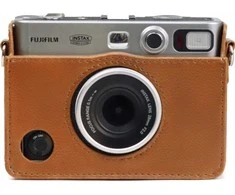 „LoveInstant“ dėklas 5 viename: dėklas + stiklas + 64 nuotraukų albumas + nuotraukų dėklas + rėmeliai, skirti „Fuji Instax Mini Evo“ / rudas