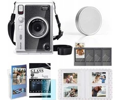 Loveinstant 6in1 rinkinys: dėklas + stiklas + albumas 64x + dangtelis + rėmeliai Fuji Instax Mini Evo - skaidrus