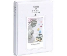 LoveInstant Foto albumas 64 vnt Fujifilm INSTAX Mini 12 11 40 9 8 7s EVO LiPlay Link 2 SE / Pastel Baltas