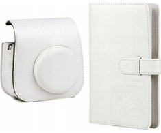 Dėklas LoveInstant Rinkinys 2w1 Futerał Dėklas Do Fuji Instax Mini 11 + Album Baltas