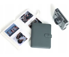 LoveInstant Foto albumas 80 nuotraukų, skirtas Fuji Instax Wide 400 300 Polaroid 600 Sx70 Now + / Pilkas