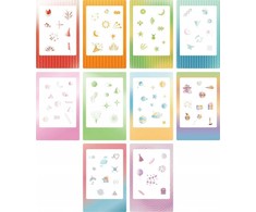 Loveinstant Rinkinys 10x Naklejki Ramki Do Fuji Instax Mini 99 12 11 40 Evo Liplay Link / Gradient