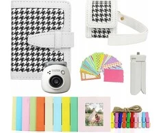 „LoveInstant 5-in-1“ rinkinys: priedų dėklas, albumas, lipdukai, rėmeliai, trikojis, skirtas „Fuji Instax Pal“ / baltas