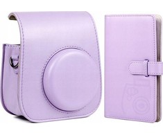 Viršelis LoveInstant rinkinys 2w1 atvejis EtuI Fuji Instax Mini 11 + violetinis albumas