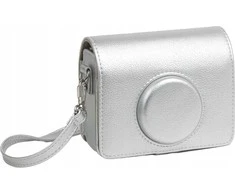 Loveinstant Sidabrinis dėklas + stiklas 9 val. + 10 lipdukų, skirtų „Fujifilm Instax Mini Evo“